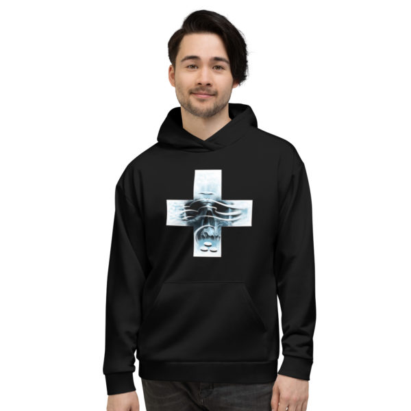 Unisex-Kapuzenpullover Kreuz