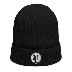 Gerippte Bio-Beanie Varry Logo
