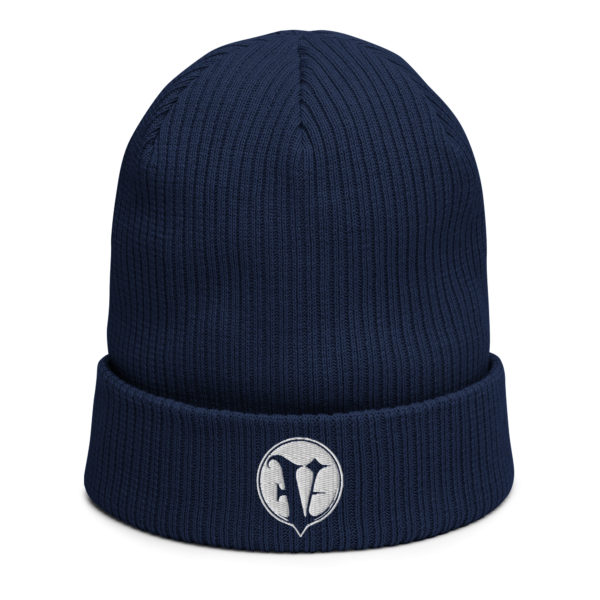 Gerippte Bio-Beanie Varry Logo – Bild 2