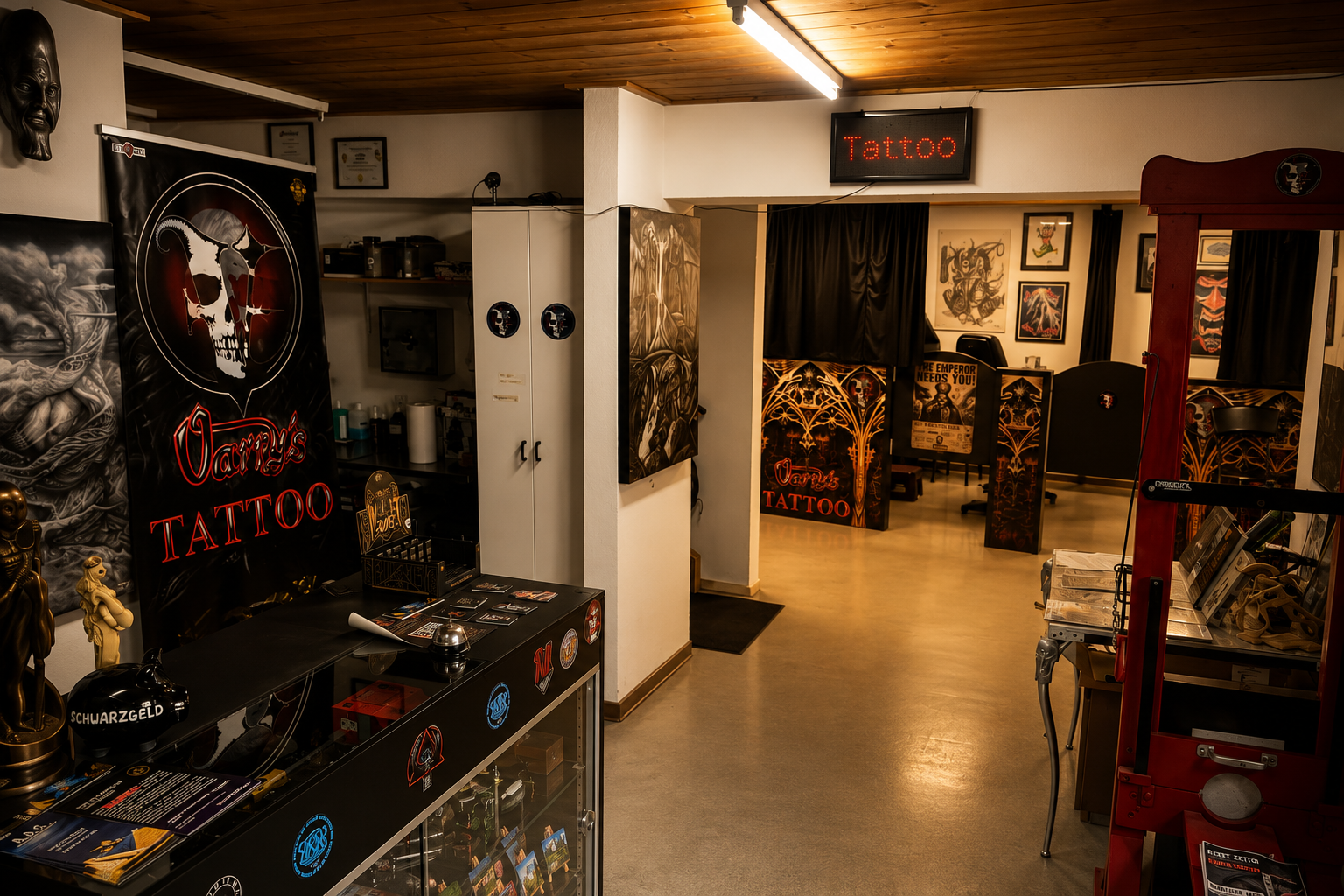 Erstes Tattoo bei VARRY’S in Sissach – Innenansicht des Tattoo-Studios
